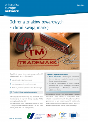 Okładka fact sheet dot. ochrona znaków towarowych